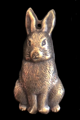 Filigree and Me Brass Bunny Charm