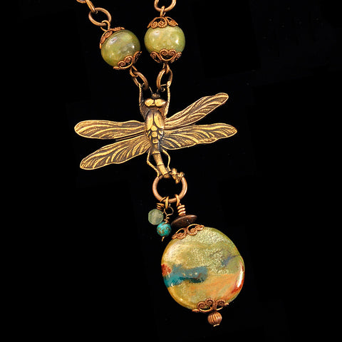 Dragon Fly Earrings & Necklace