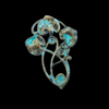 Art Nouveau Leaves with Swirling Vines in a Verdigris Finish