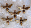 Busy Bee Charms in Brass with a different background.